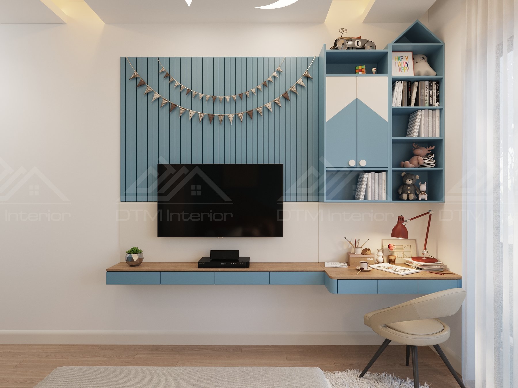 Phòng Ngủ Cho Bé Gái Diện Tích 20m2